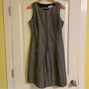 Calvin Klein silver/gray sleeveless a-line pleated dress